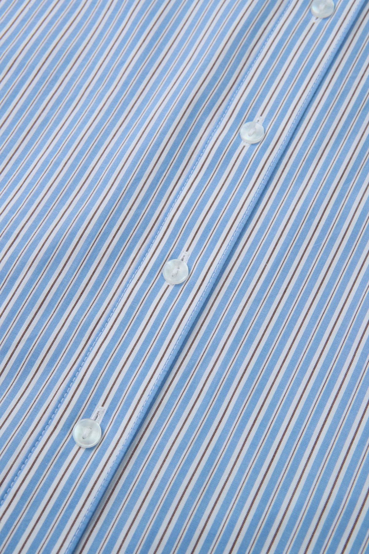 Pure Cotton Stripe Relax Fit Pocket Shirt