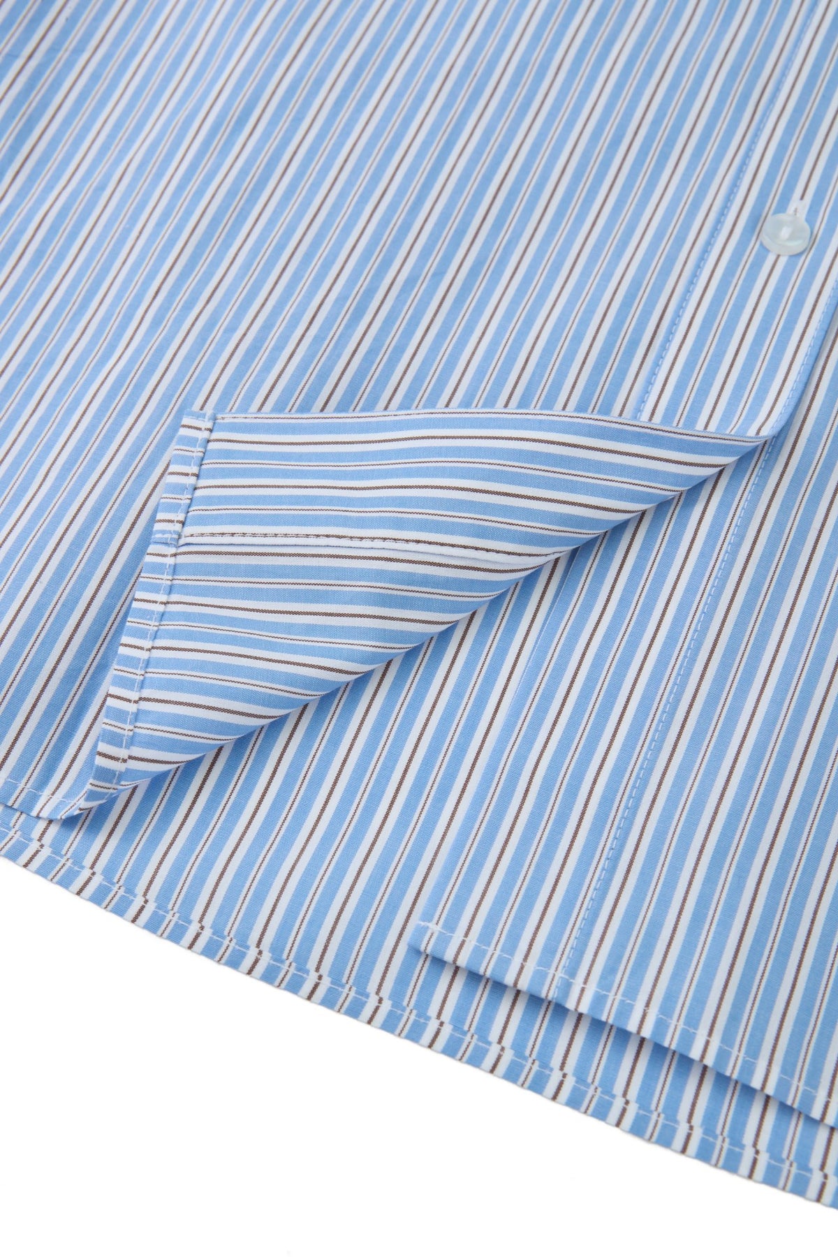 Pure Cotton Stripe Relax Fit Pocket Shirt