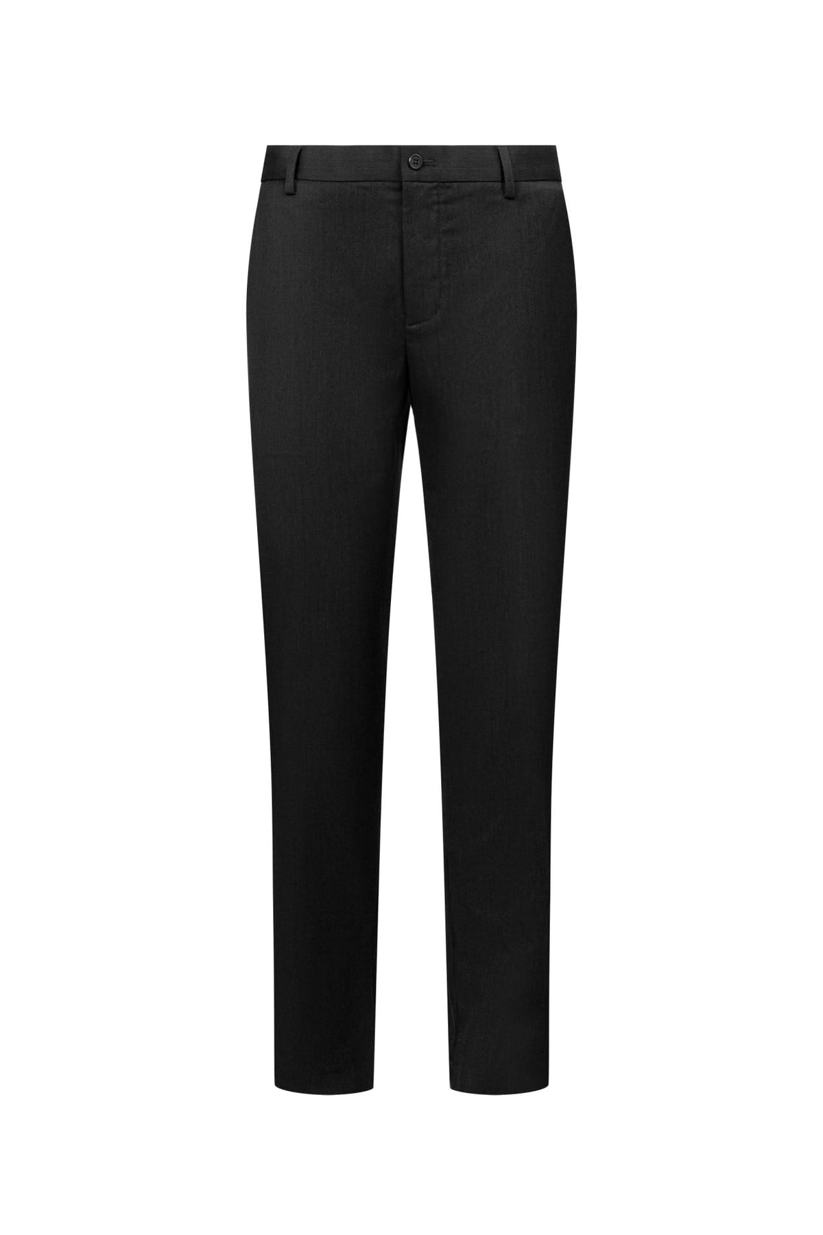 Black Wool Side Tab Dress Pant  Custom Fit Tailored Clothing