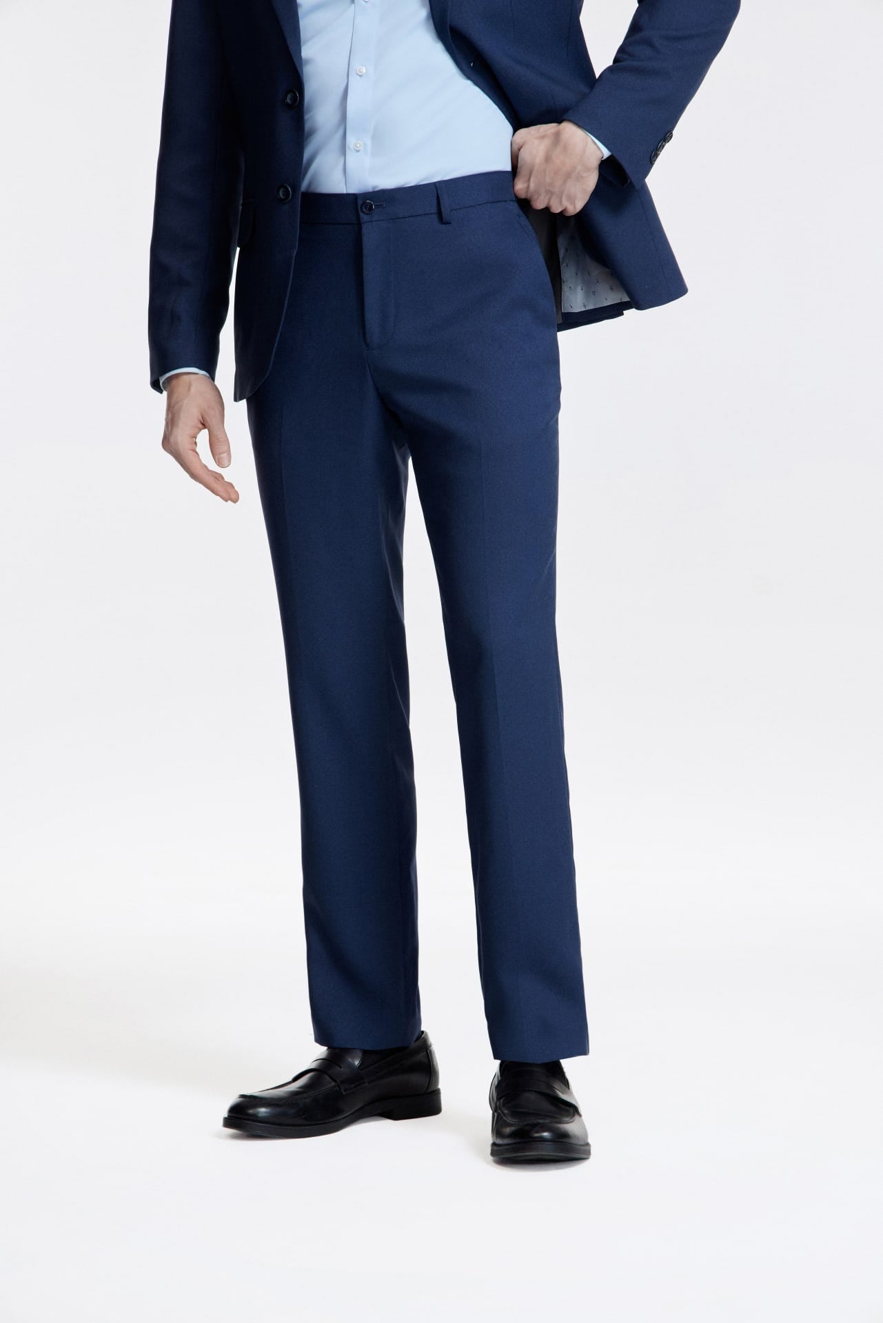 Next blue clearance suit trousers