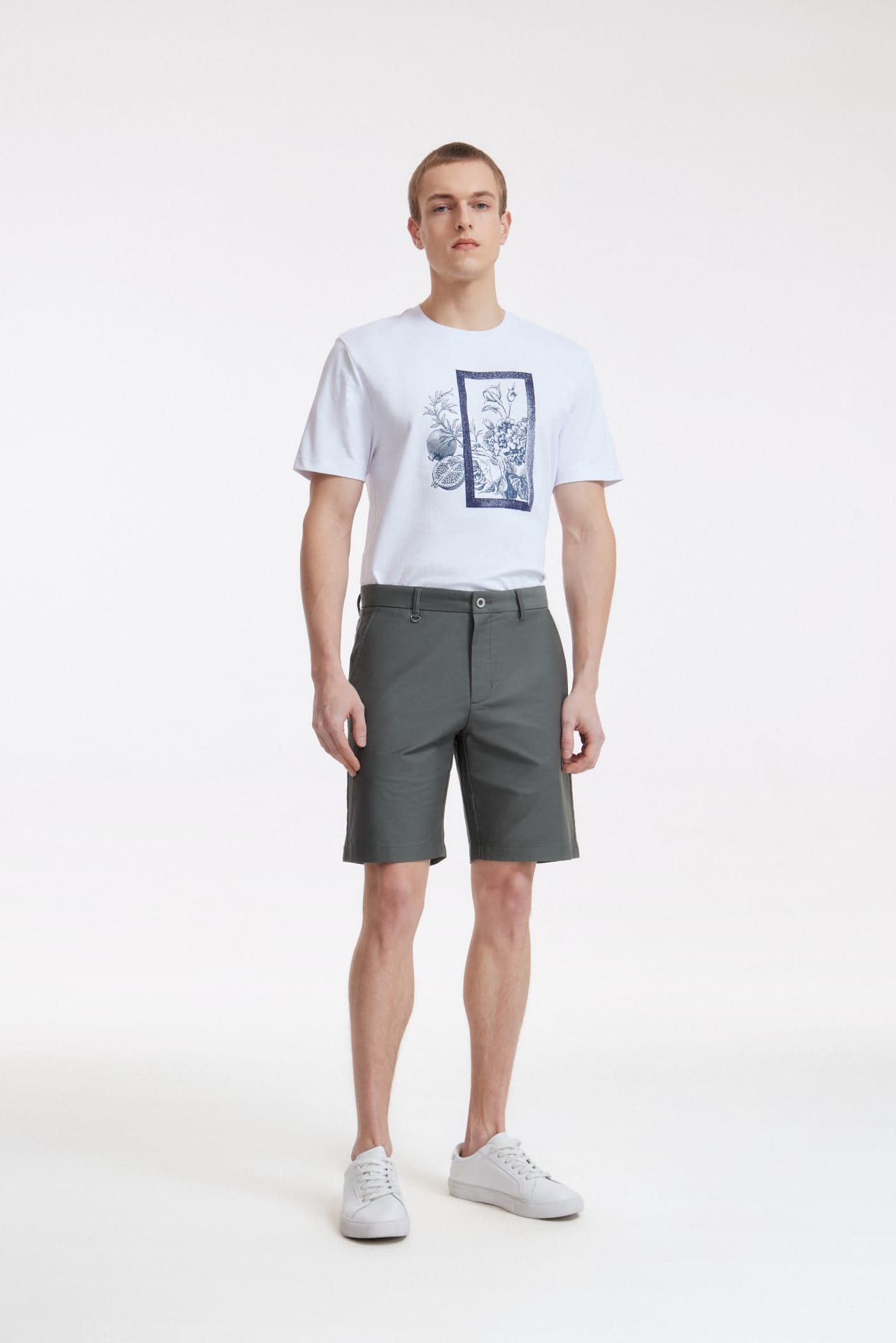 Men in grey on sale shorts